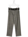 ANDORINE BELTED CHECK TROUSERS