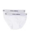 Dolce & Gabbana Jersey Briefs Two-pack With Branded Elastic In White