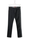 Givenchy Logo Stripe Jeans In Blue