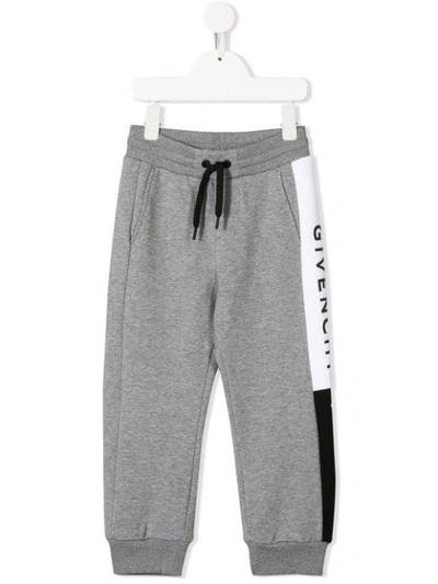 Givenchy Kids' Grey Sweatpants With Side Logo Band