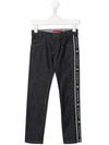 Givenchy Logo Stripe Jeans In Blue