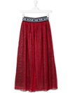 BALMAIN GLITTER PLEATED SKIRT