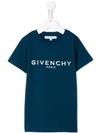 Givenchy Logo Print T-shirt In Blue