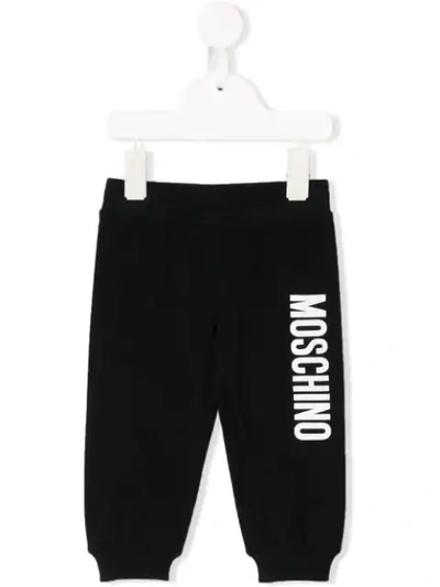 Moschino Babies' Logo运动裤 In Nero