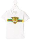 GUCCI ARCHIVE STRIPE TIGER-PRINT T-SHIRT