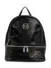 PHILIPP PLEIN JUNIOR LOGO亮片背包