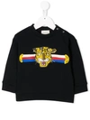 Gucci Baby Printed Cotton Sweatshirt In Blue