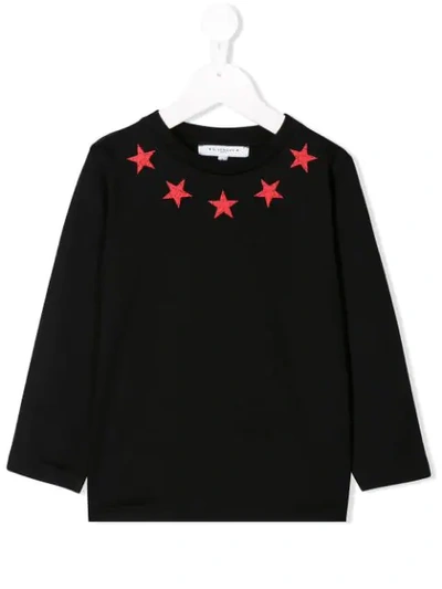 Givenchy Kids' 星星印花套头衫 In Nero