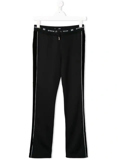 Givenchy Kids' Side Panel Track Trousers In Black