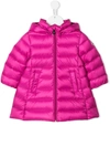 Moncler Hooded Padded Jacket In Pink
