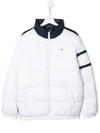 Tommy Hilfiger Junior Colour Block Padded Jacket In White