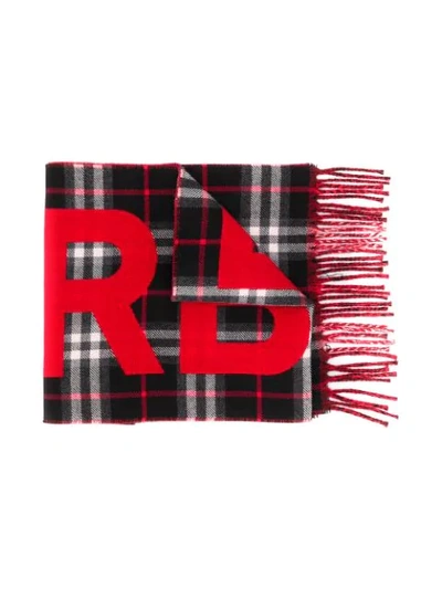 Burberry Kids' Vintage Check Logo Scarf In Red