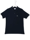 Lacoste Kids' Logo Embroidered Polo Shirt In Blue