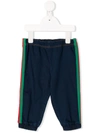 GUCCI WEB TRIM TRACK TROUSERS