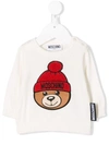 MOSCHINO EMBROIDERED BEAR SWEATER