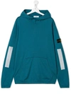 STONE ISLAND JUNIOR LOGO PATCH HOODIE