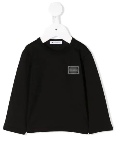 DOLCE & GABBANA LOGO PATCH JERSEY TOP 