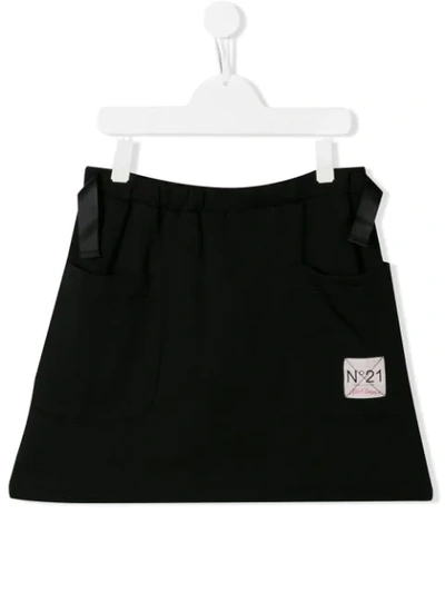 N°21 Teen Patch Pocket Skirt In Black