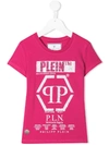 Philipp Plein Junior Kids' Crystal Embellished T-shirt In Pink