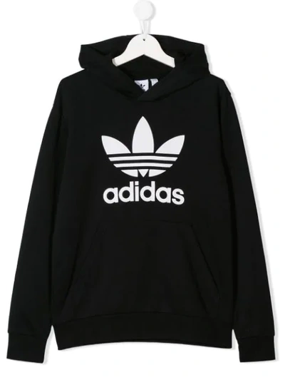 Adidas Originals Teen Logo Hoodie In Black