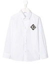 Dolce & Gabbana Embroidered Logo Shirt In White
