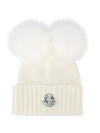 MONCLER POMPOM DETAIL BEANIE