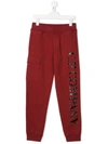 C.p. Company Teen Logo Print Track Pants In Red