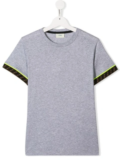 Fendi Kids T-shirt For For Boys And For Girls In Grey