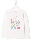 Simonetta My Cup Of Tea T-shirt In White
