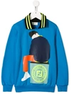 FENDI MAN PRINT SWEATSHIRT