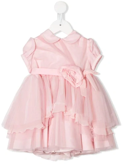Aletta Babies' Tulle Detail Party Dress In Pink