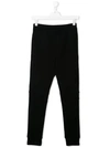 Balmain Teen Raised-logo Knitted Trousers In Black