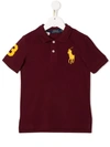 RALPH LAUREN EMBROIDERED LOGO POLO TOP