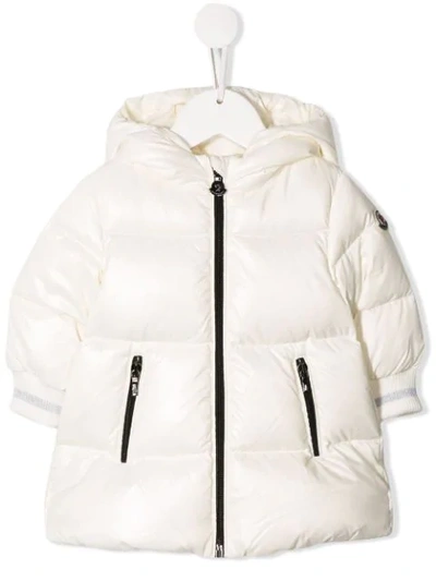Moncler Babies' Hooded Padded Jacket In White