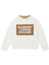 BURBERRY LOGO DETAIL JERSEY SWEATSHIRT