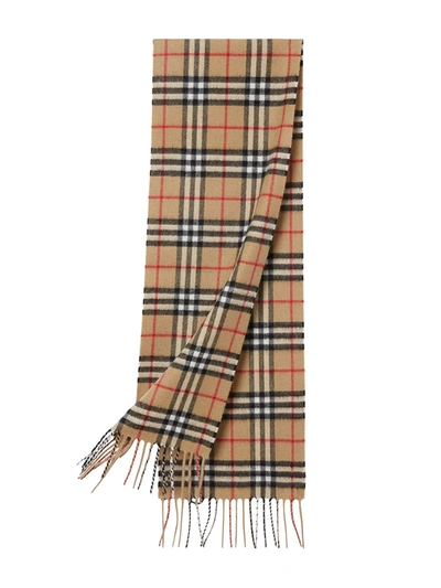 Burberry Kids' The Mini Classic Vintage Check Cashmere Scarf In Neutrals