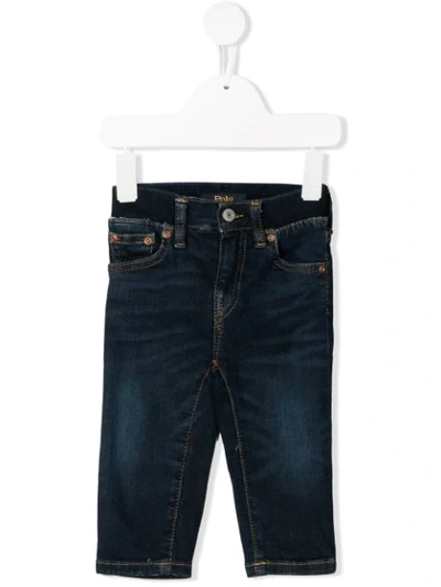 Ralph Lauren Babies' Elasticated Waistband Jeans In Blue