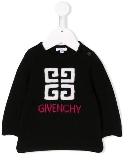 Givenchy Babies' Sweater With Embroidery In Nero