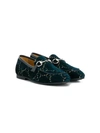 GUCCI MONOGRAM VELVET LOAFERS