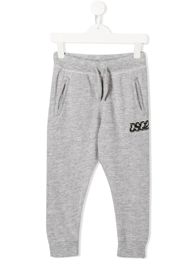 Dsquared2 Kids' Logo Print Jogging Trousers In Grey