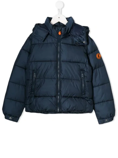 Save The Duck Kids' Padded Coat In Blue