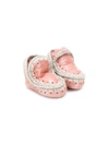 Mou Contrast-stitch Ankle Boots In Pink