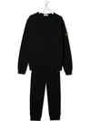 STONE ISLAND JUNIOR TEEN LOGO PATCH TWO-PIECE TRACKSUIT