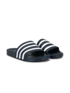 Adidas Originals Teen Adilette Striped Slides In Blue