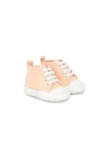 FENDI LACE-UP HIGH-TOP SNEAKERS