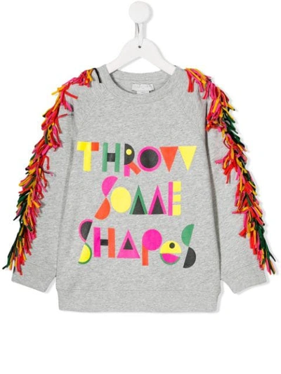 Stella Mccartney Kids' Throw Some Shapes Print Sweatshirt In Grey