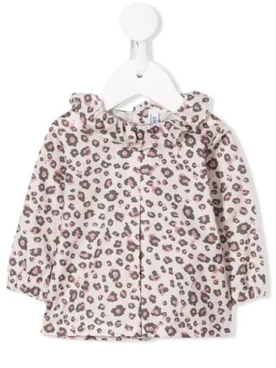 Aletta Babies' Leopard-print Blouse In Grey