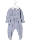 Siola Ruffled Collar Romper In Grey