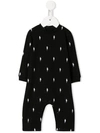 Neil Barrett Lightning Bolt Romper In Black