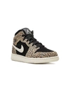 Jordan Air  1 Mid Se "cheetah" Sneakers In Black